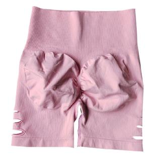 蜜桃翘臀高腰运动三分裤女弹力速干瑜伽短裤训练跑步健身紧身短裤