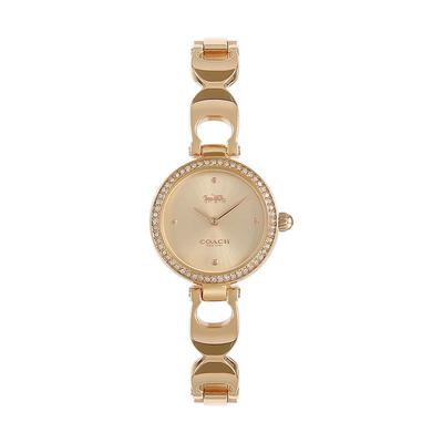 蔻驰经典风水晶女钢带表