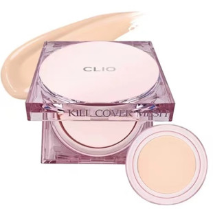韩国CLIO珂莱欧气垫粉黑水晶方砖盒小蓝盖BB遮瑕水润控油送替换芯