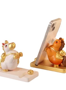 马年吉祥物生肖小马摆件手机支架