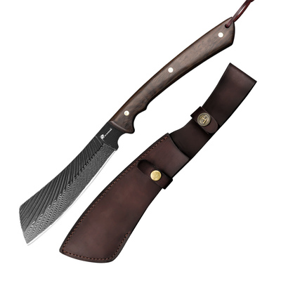 汉道大马士革纹钢砍柴刀