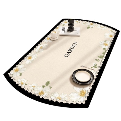 新款椭圆形餐桌桌垫防水防油防烫可折叠圆桌茶几桌子pvc皮革桌布