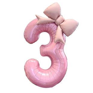 ins男童生日派对装扮布置装饰蓝色数字气球儿童宝宝5男孩3岁场景2