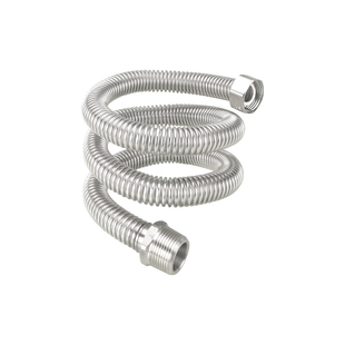 6分304不锈钢波纹管内外丝加厚防爆双内丝智能马桶壁挂炉进水软管