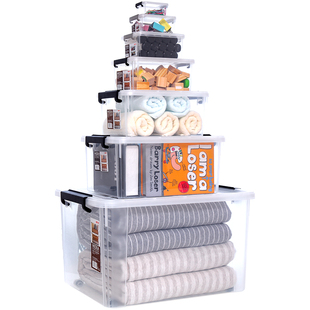 禧天龙透明收纳箱塑料儿童装玩具储物箱小号收纳盒药盒宝宝整理箱