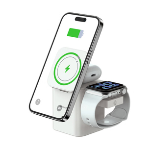 品胜桌面充电站四合一无线充电器30W快充适用苹果17Pro手机iwatchS11手表iPhone16/15磁吸magsafe耳机15w底座