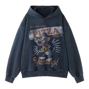 【猫和老鼠联名】BJHG不计后果美式连帽卫衣男款春季情侣款外套女