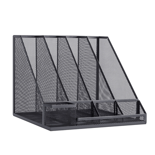 金属文件框文件架铁质多层文件夹架收纳盒立式办公桌书架文件筐桌面文具资料收纳置物架子书立办公用品大全