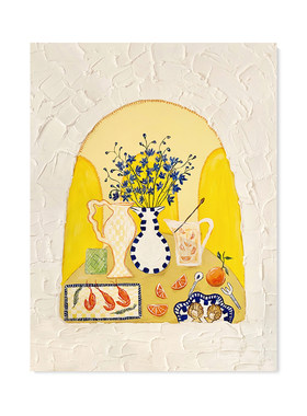 波西米亚风餐厅清新原木风装饰画