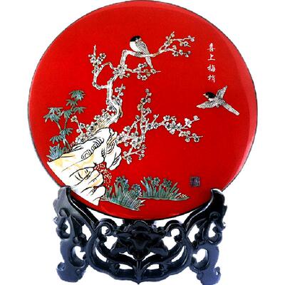 漆器客厅纪念品扬州贝壳定制礼品