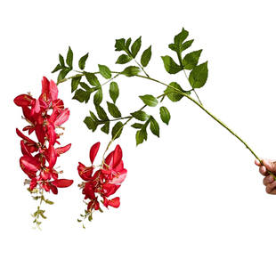 高档仿真花刺桐假花客厅阳台花艺装饰场景布置花束餐桌氛围摆件