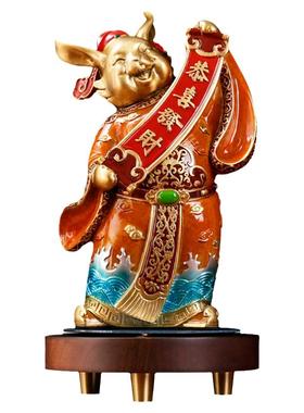 黎采黄铜祝福玄关装饰摆件