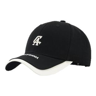 时尚拼接ca帽檐设计棒球帽韩版百搭修饰脸型帽子男女同款显脸小