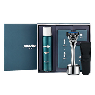 阿帕齐5层手动剃须刀阿帕奇五层刮胡刀男士礼盒包装男友生日礼物