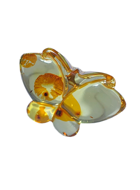 天然花珀蝴蝶配件琥珀蜜蜡女吊坠