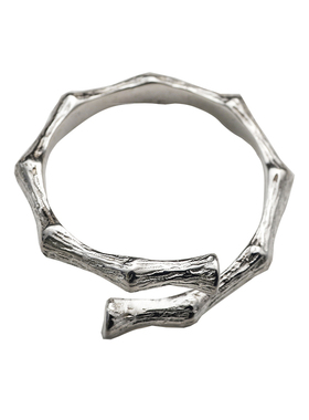 竹节戒指纯银小众设计女活口质感