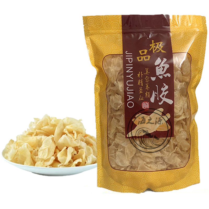 花胶鱼胶干货正品深海野生鱼肚鱼鳔干滋补鸡蛋小米胶500g孕妇滋补