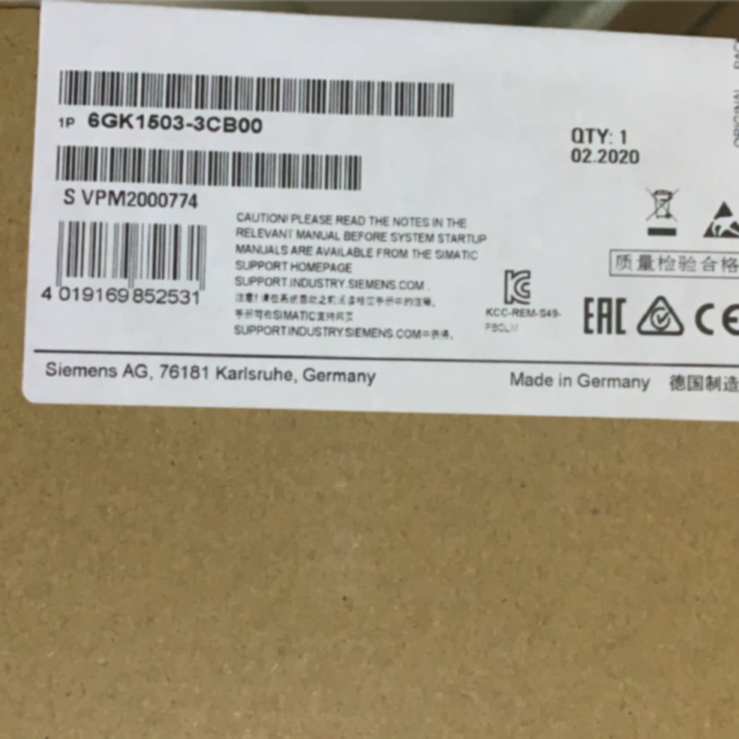 议价西门子光钎交换机模块6GK1503-3CB00全新原装正品6GK15033CB0