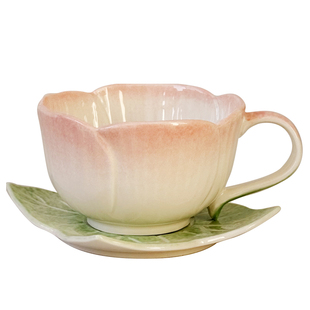 绝美咖啡杯高级感轻奢高颜值陶瓷拿铁杯拉花杯精致漂亮咖啡杯碟