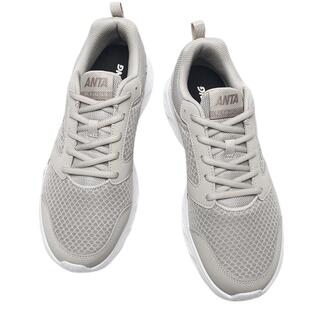 安踏运动鞋男鞋轻便软底跑步鞋男款春季2026新款网面透气灰色网鞋