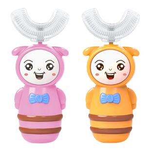 0到3岁儿童电动硅胶U型牙刷宝宝幼儿婴儿声波充电全自动刷牙神器