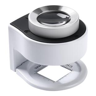 太阳火USB充电高清60倍检查布料经纬向照布镜带刻度尺放大镜紫光led灯高倍看鸽子鉴赏显检测面料纱线用扩大器