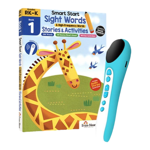 点读版 Evan Moor Smart Start Sight Words 1 美国加州教辅聪慧系列英语核心高频词练习册第1册 学龄前-幼儿园必学单词 英文原版