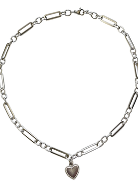 吴添豪同款圈环相伴爱心吊坠项链