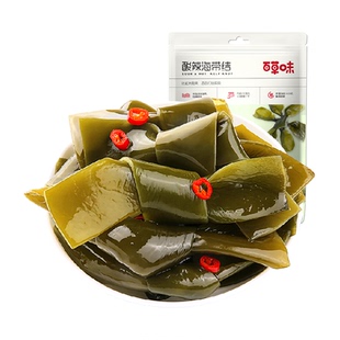 百草味酸辣海带结200g*1袋即食海鲜小吃网红零食夜宵下饭菜