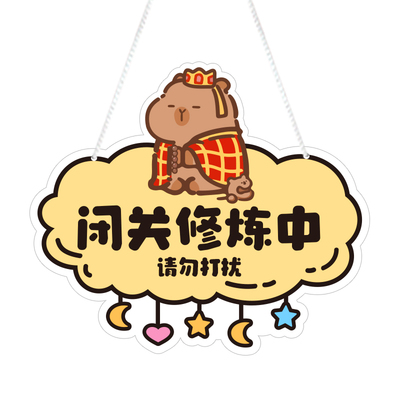 小公主房门挂牌进门请敲门提示牌