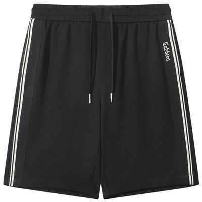 【侧缝织带】卡宾干爽耐穿针织短裤男装2026夏新款宽松直筒五分裤