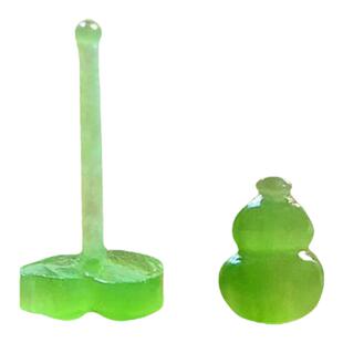 防过敏养耳洞天然玉石一体耳钉和田玉碧玉绿色养耳棒耳饰原创定制