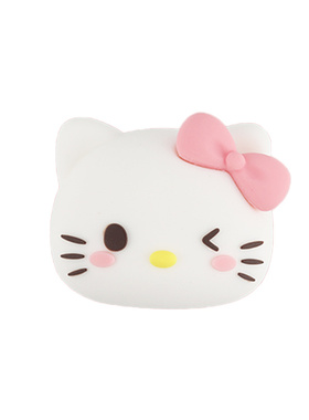 网红软胶KT猫蛋糕装饰摆件粉红色蝴蝶结哈喽kitty猫甜品烘焙装扮