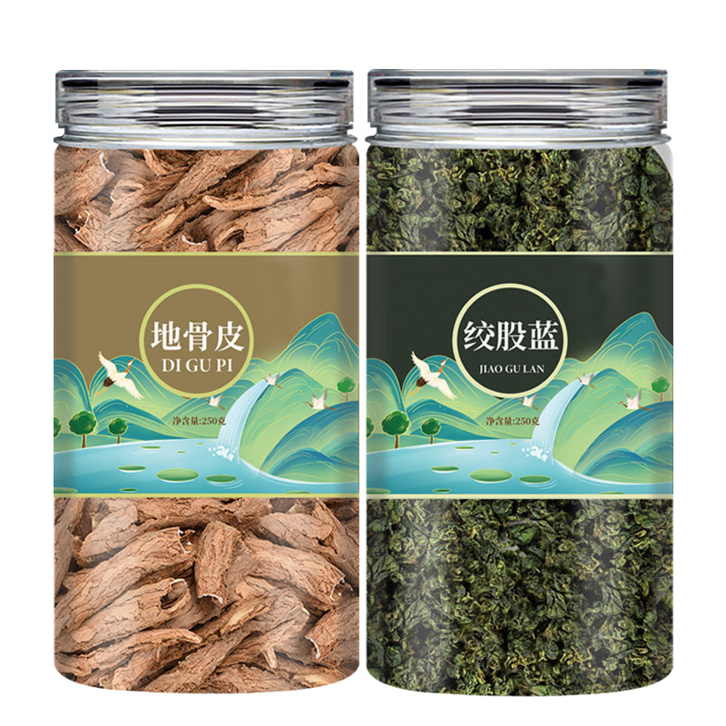 地骨皮绞股蓝茶中药材官方正品养生茶组合茶包泡水喝的功效与作用