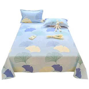 纯棉床单单件100全棉学生宿舍单人儿童1.5加厚双人被单枕套三件套