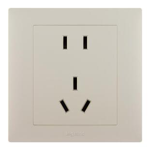 罗格朗插座暗装面板一位双联单控多控一开五孔博蕴系列86型粉铂金