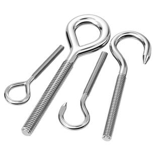 304不锈钢羊眼机牙螺丝钉闭口挂钩带圈螺钉吊环螺栓M4M5M6M8M10mm