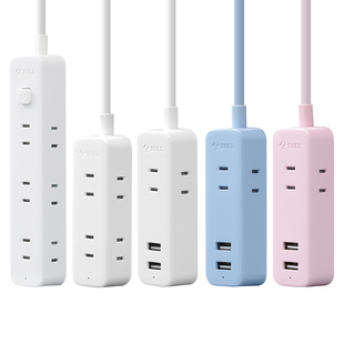 公牛两角迷你多功能智能插座二孔插线板插板接线板缝隙家用电插排