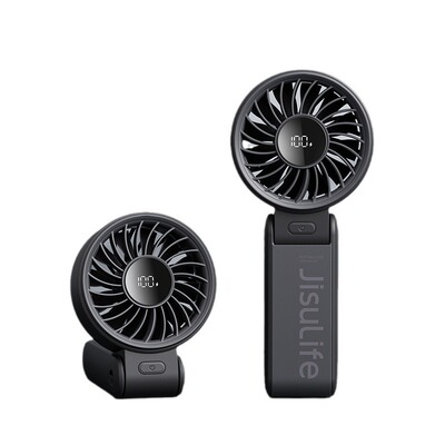 JISULIFE Portable Folded Handheld Small Fan 5 Speeds 5000mAh