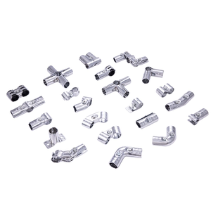 精益管接头连接件配件镀铬配件防静电外径28MM工作台周转车