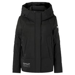 雪中飞2025新款冬季小个子短款保暖连帽羽绒服女款白鸭绒时尚外套