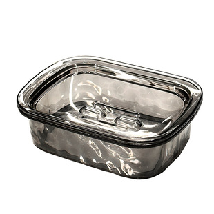 卫生间肥皂盒家用高档轻奢透明皂盒收纳盒置物架双层沥水香皂盒子