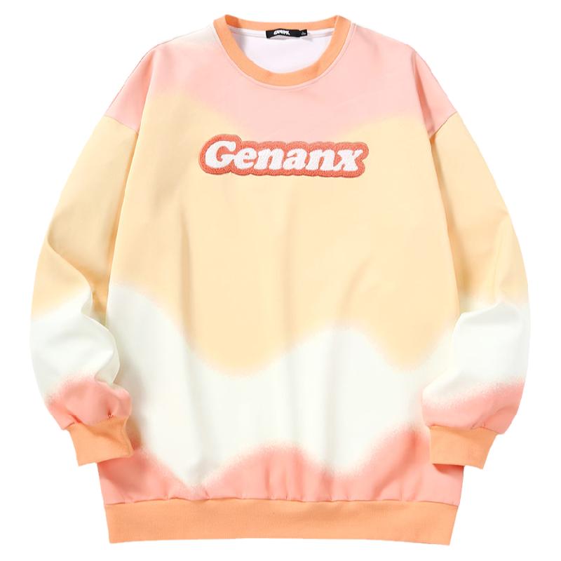 GENANX闪电潮牌罗纹下摆卫衣