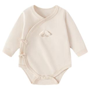 babylove【纺软织柔】新生儿系带包屁衣春秋纯棉衣服宝宝三角哈衣