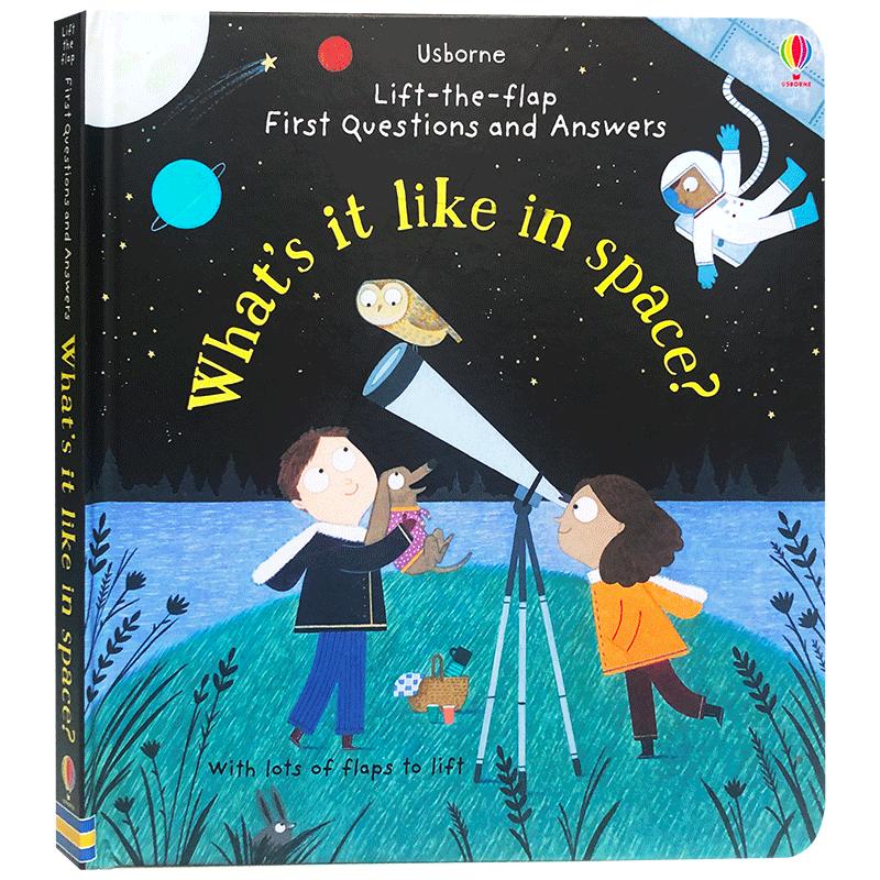 你问我答 太空有什么 Questions and Answers What's it Like in Space 立体机关翻翻书 英文原版 Usborne 宇宙科普