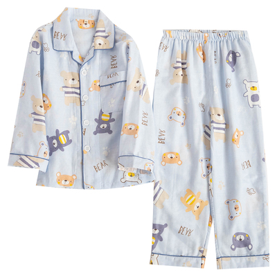 纯棉可爱卡通双层纱布春秋夏季