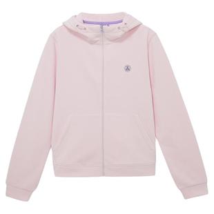 ANNA SUI安娜苏运动 抓绒摇粒绒针织可调节连帽抽绳外套长袖拉链