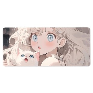 英雄联盟新款鼠标垫超大号暴走萝莉金克丝电竞游戏桌垫电脑键盘垫