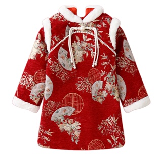 幼儿福气要来到演出服女儿童拜年服加绒加厚我是招财猫喜庆舞蹈服