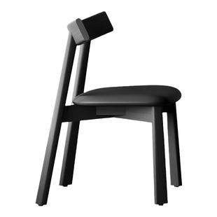 法式轻奢实木餐椅家用客厅新款化妆椅子现代简约意式吃饭靠背皮椅